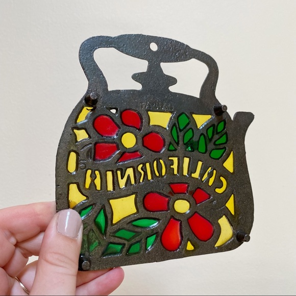Retro Metal Stained Glass California Trivet - Picture 4 of 4